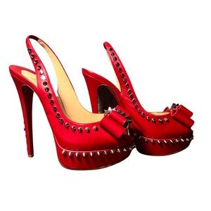 🔥Christian Louboutin Lady Peep Spike Heels🔥